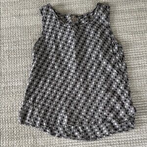 Flax Black and White Sleeveless Tank Top